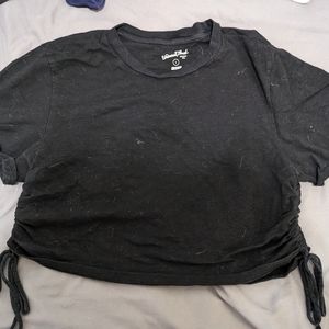 Wild Fable crop top with side ties, black (L)